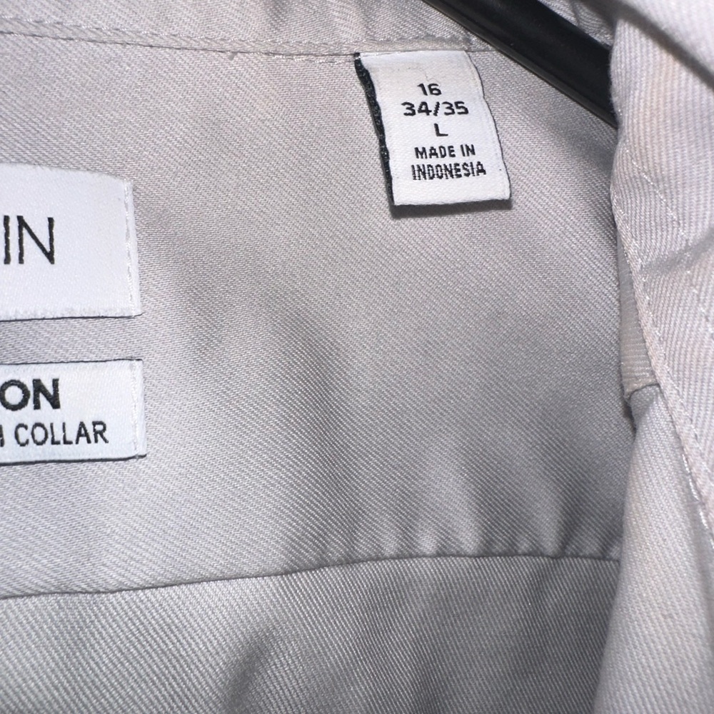 Calvin Klein Silver Dress Shirt - Picture 3 of 4